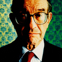 Portrait of Alan Greenspan photographed in Washington DC
