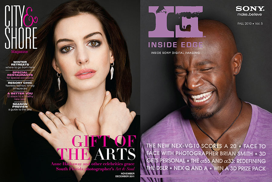 Art & Soul on the covers of City & Shore and Inside Edge magazines