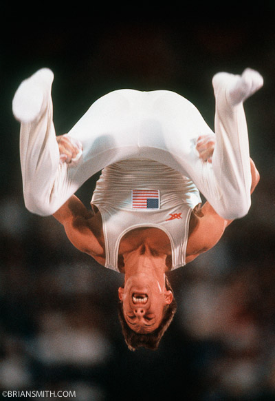 sports photography of Olympic Gymnast Tim Daggett